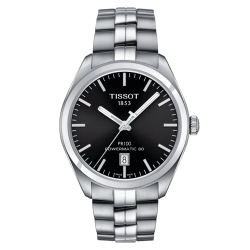 Tissot PR 100 Powermatic 80 39 Stainless Steel / Black / Bracelet